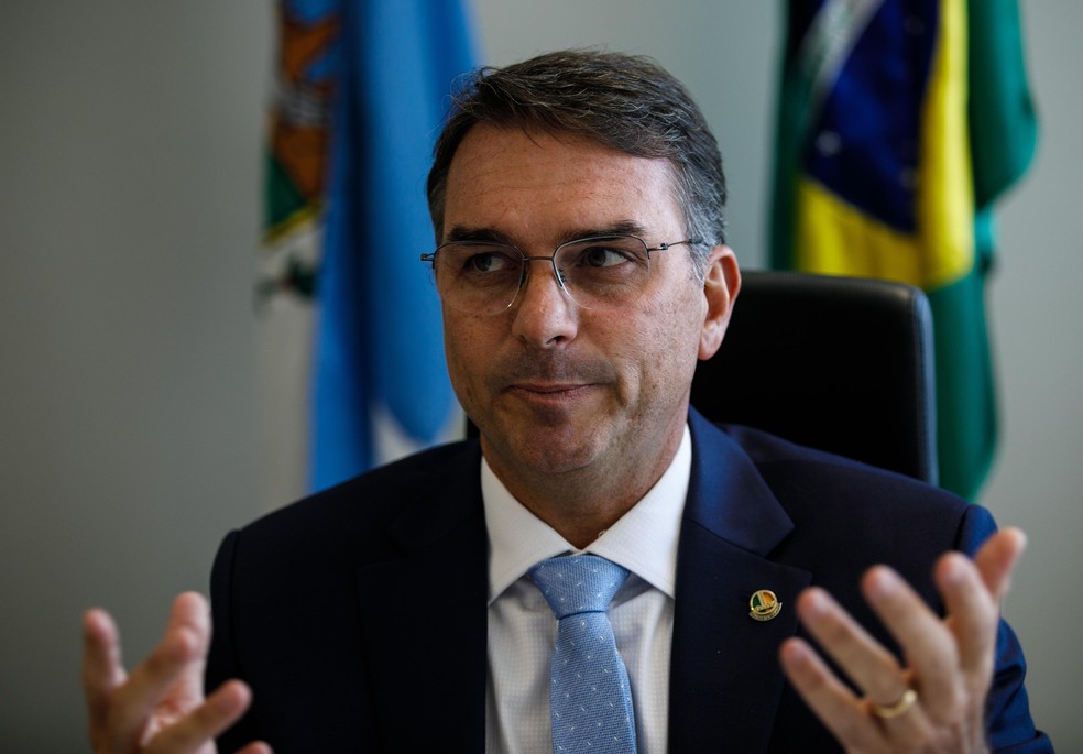 Senador Flávio Bolsonaro, filho do ex-presidente Jair Bolsonaro — Foto: Brenno Carvalho/Agência O Globo