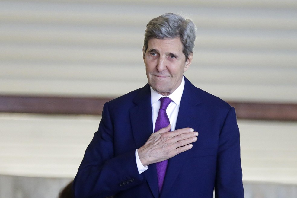 O enviado especial dos EUA para o clima, John Kerry — Foto: Gustavo Moreno/AP