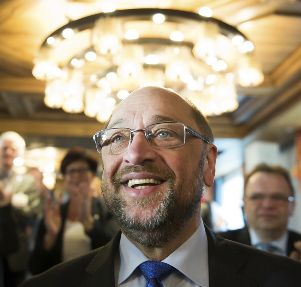 Candidato a premiê, Schultz reenergizou sociais-democratas na Alemanha — Foto: AP