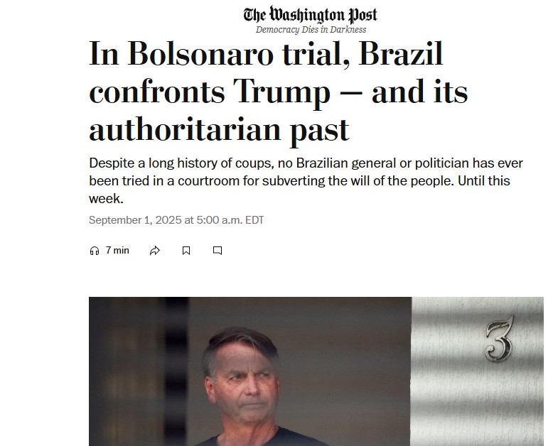 Caráter inédito do julgamento de Bolsonaro é destaque na imprensa internacional