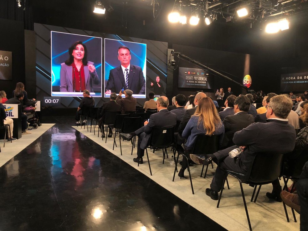 Debate com presidenciáveis 2022 nos estúdios do SBT — Foto: Carolina Freitas