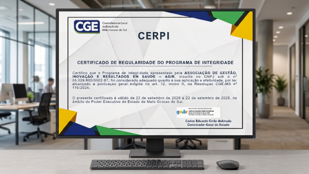 Agir conquista Certificado de Integridade da CGE-MS em Dourados