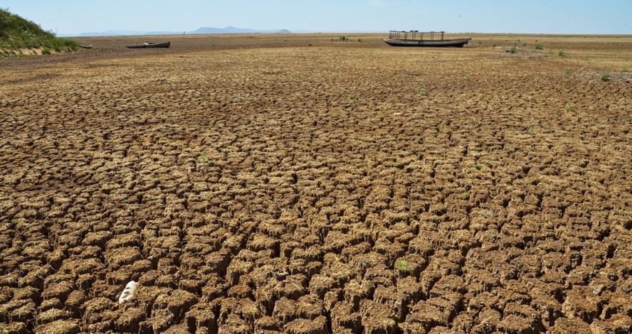 Seca no Reservatório de Sobradinho, em Remanso, na Bahia, em 2021