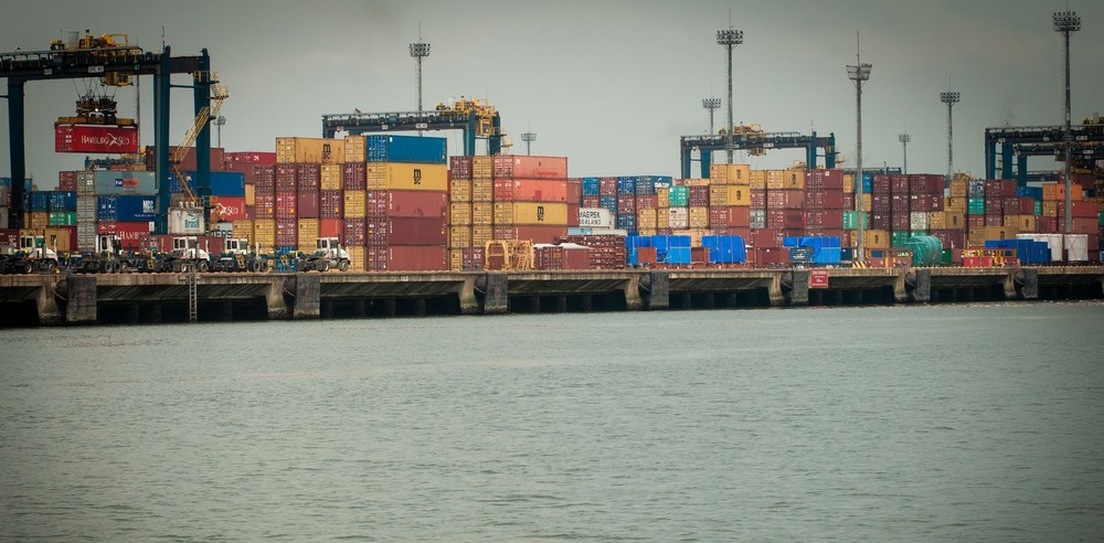 Contêineres no Porto de Santos (SP) — Foto: Divulgação/Sergio Coelho