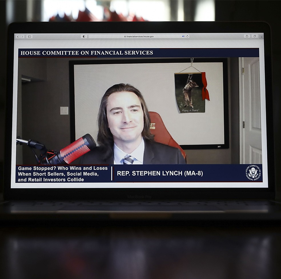 Keith Gill, o “líder espiritual” do universo das ações meme, reapareceu na internet e reacendeu alta da GameStop — Foto: Daniel Acker/Bloomberg