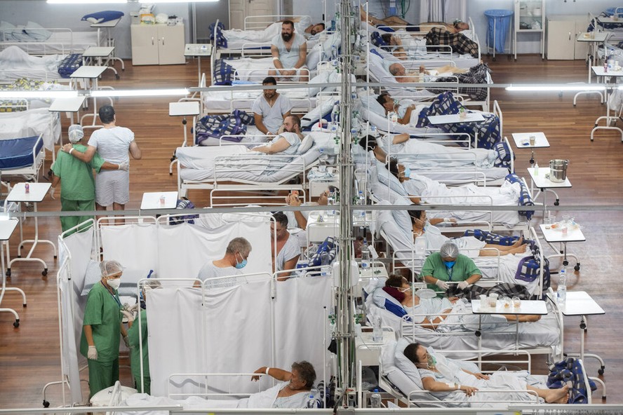Hospital de campanha de Santo Andre para pacientes de covid