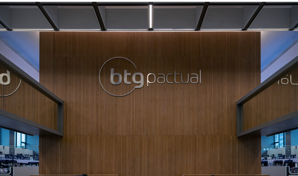 Logo do BTG Pactual, banco líder em rentabilidade e resultados recordes