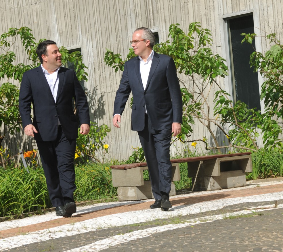 Guilherme Benevides (esq.) e Ian Andrade, vice-presidentes da Gafisa, dividem a gestão da companhia há 11 meses — Foto: Claudio Belli/Valor