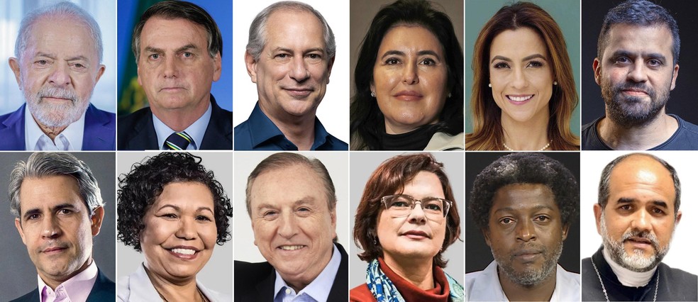 Candidatos a presidente da República nas Eleição 2022 — Foto: Montagem Valor