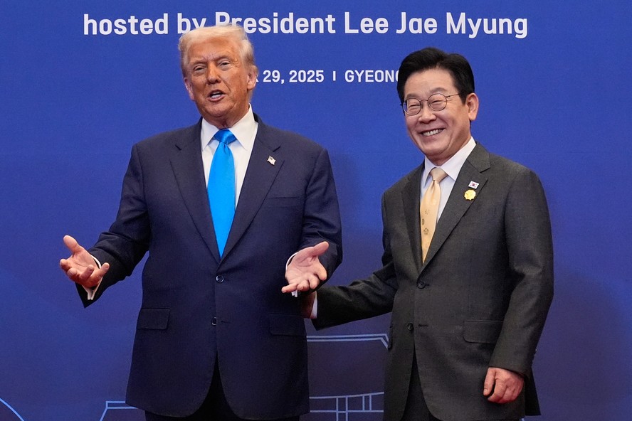 Donald Trump e Lee Jae Myung, presidente da Coreia do Sul