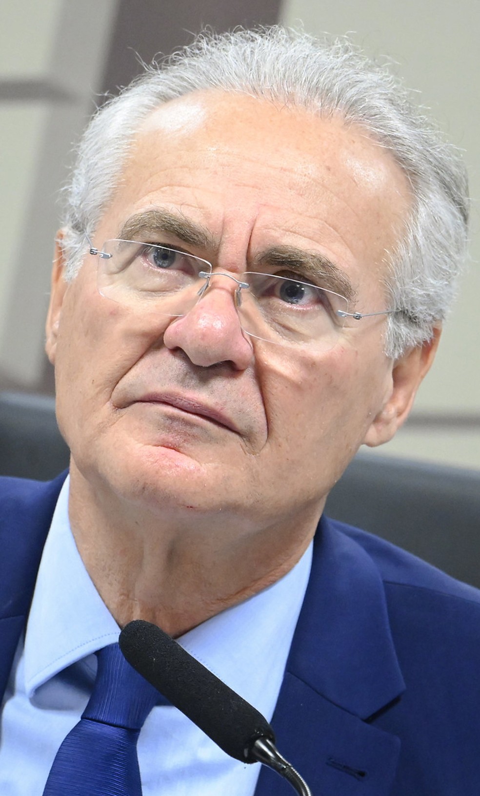 Renan Calheiros em reunião no Senado.