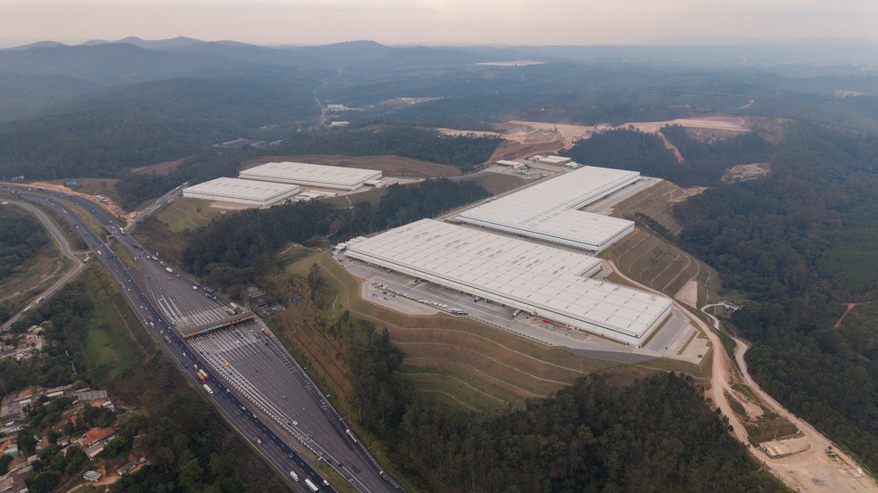 Condominio logistico GLP Bandeirantes, da GLP, em Franco da Rocha (SP), onde a Shopee ampliou sua área locada — Foto: Foto: Fernando Kroll/Divulgação