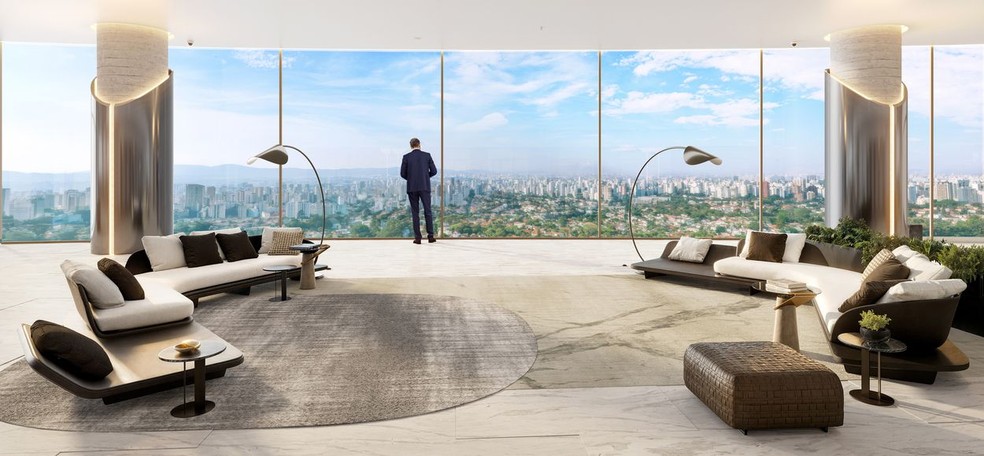 Projeção de como será a vista do prédio corporativo da Cyrela, na av. Dr. Arnaldo, em São Paulo Crédito — Foto: Divulgação/Cyrela 