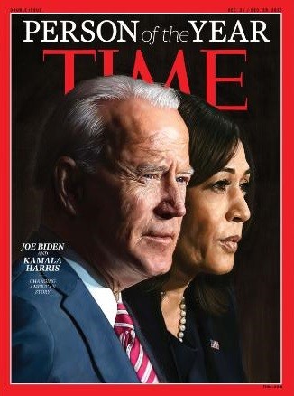 Revista Time escolhe o presidente eleito, Joe Biden, e sua vice, Kamala Harris, como as personalidades do ano