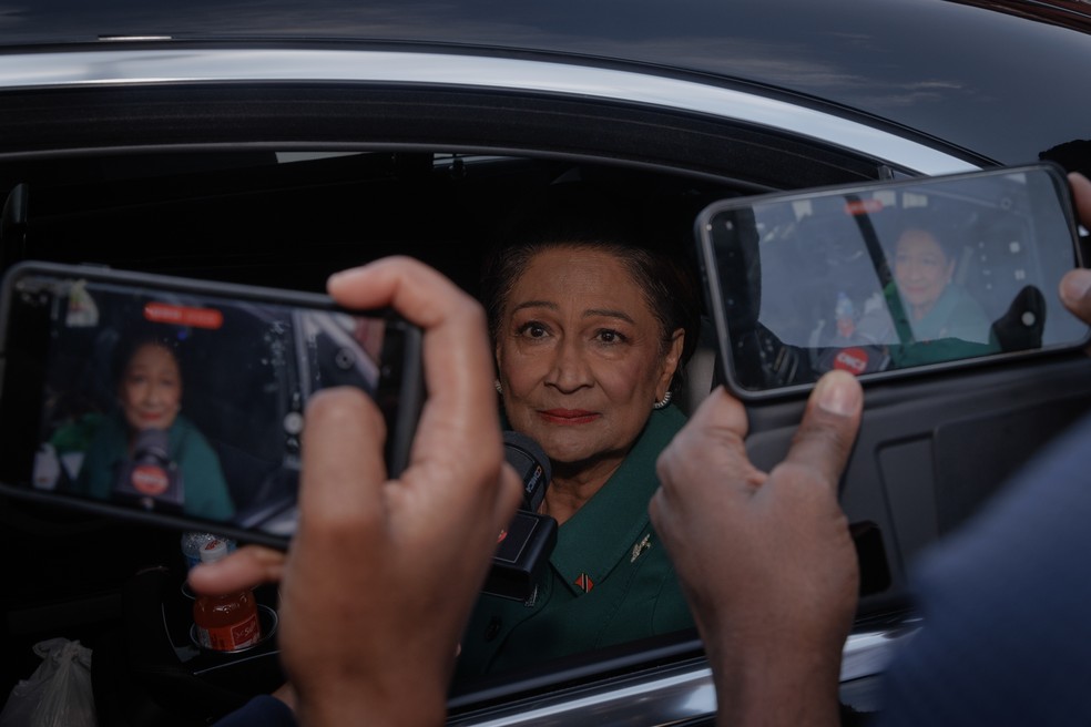 Primeira-ministra de Trinidad e Tobago, Kamla Persad-Bissessar — Foto: Bloomberg