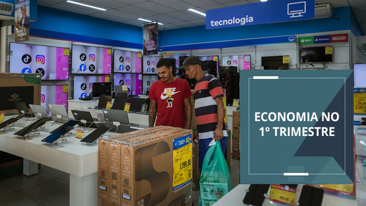 Economia no 1º trimestre: comércio e indústria crescem, serviços recuam - Valor Econômico