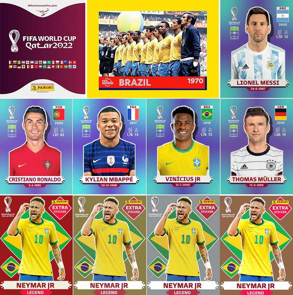 Quem são os jogadores das figurinhas raras do Álbum Copa 2022