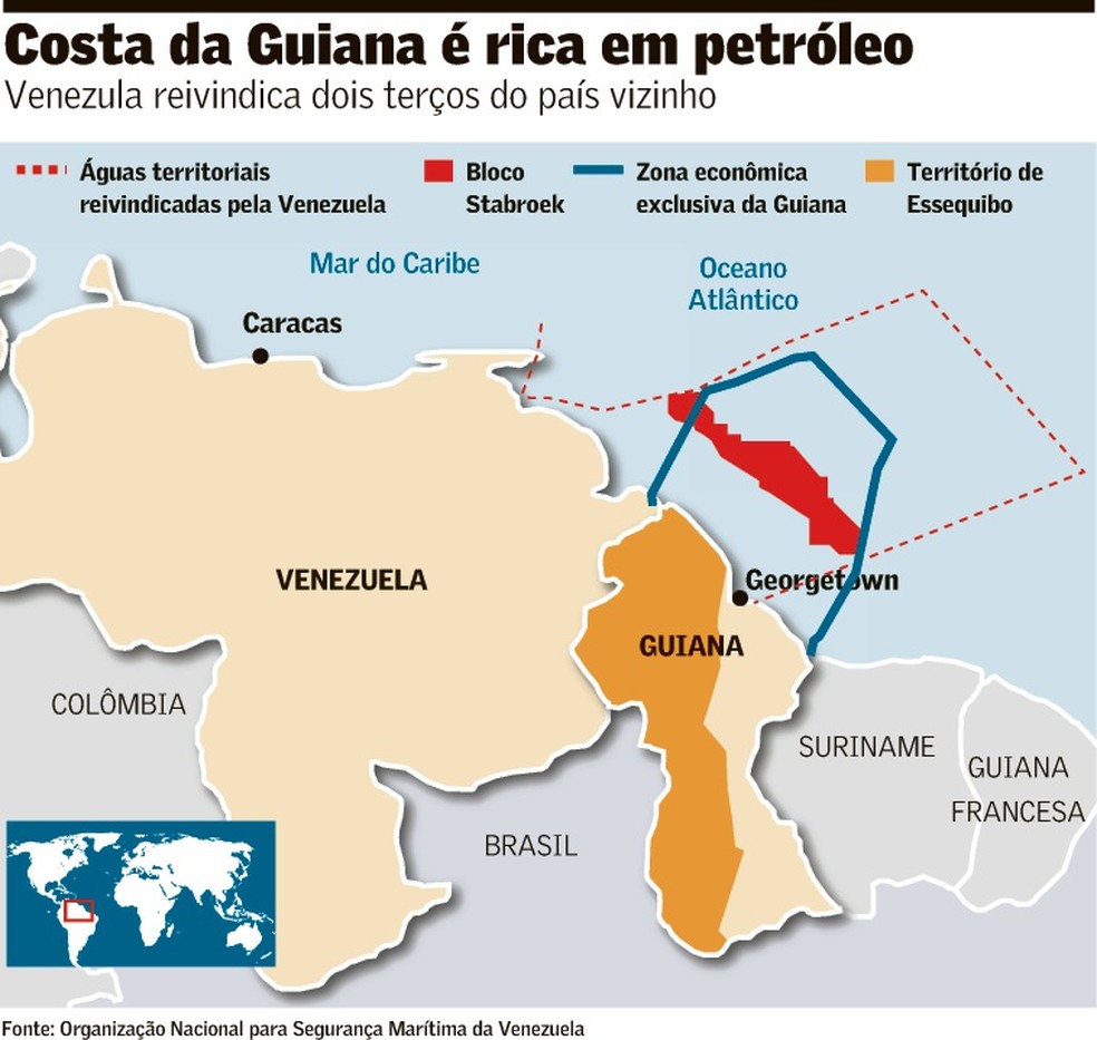 Em novo capítulo da disputa territorial, Guiana eleva tom contra