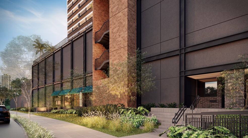 Com arquitetura inspirada em Nova York, o Haus Mitre Station Brooklin vai oferecer serviços e áreas patrocinadas — Foto: MITRE/DIVULGAÇÃO