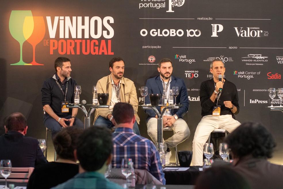 (Da esq. para dir.) Felipe Pinto da Silva, Tiago Mendes, Anselmo Mendes e Henrique Piccoli e  Pedro Ribeiro: produtores contam suas experiências — Foto: Rogerio Vieira/Valor