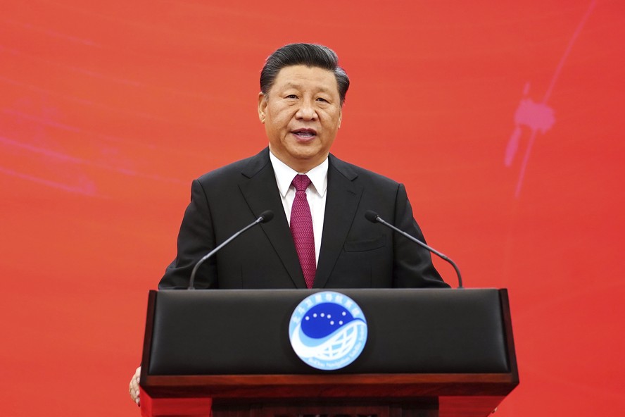 O presidente Xi Jinping fala durante cerimônia em Pequim, na China