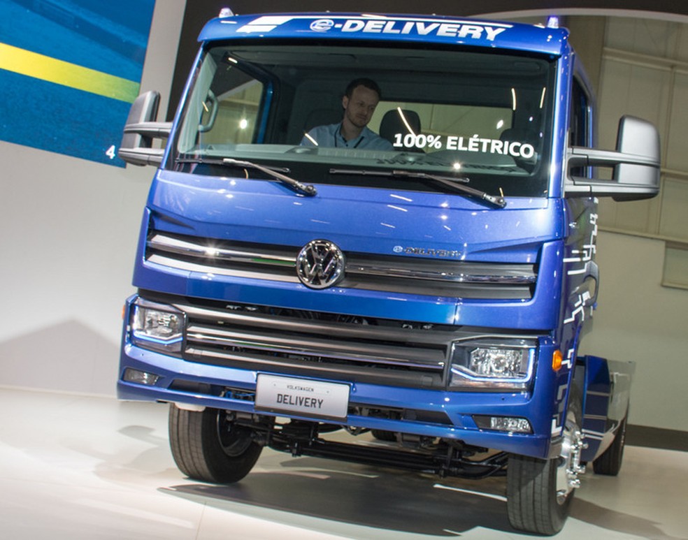 O e-Delivery foi uma das principais atrações da Fenatran. MAN aposta no sucesso do veículo nas entregas urbanas — Foto: Divulgação