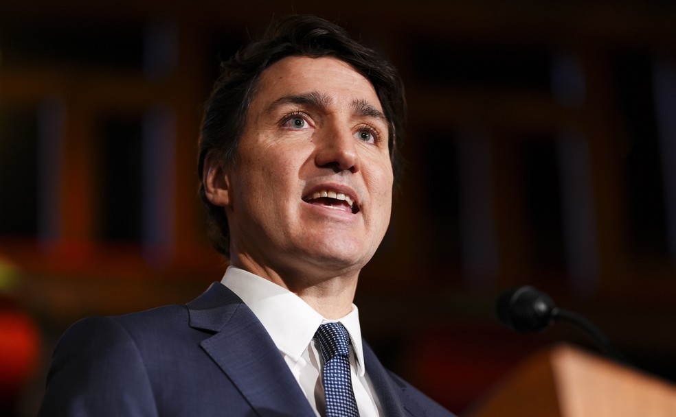 Primeiro ministro do Canadá, Justin Trudeau — Foto: Sean Kilpatrick/The Canadian Press via AP