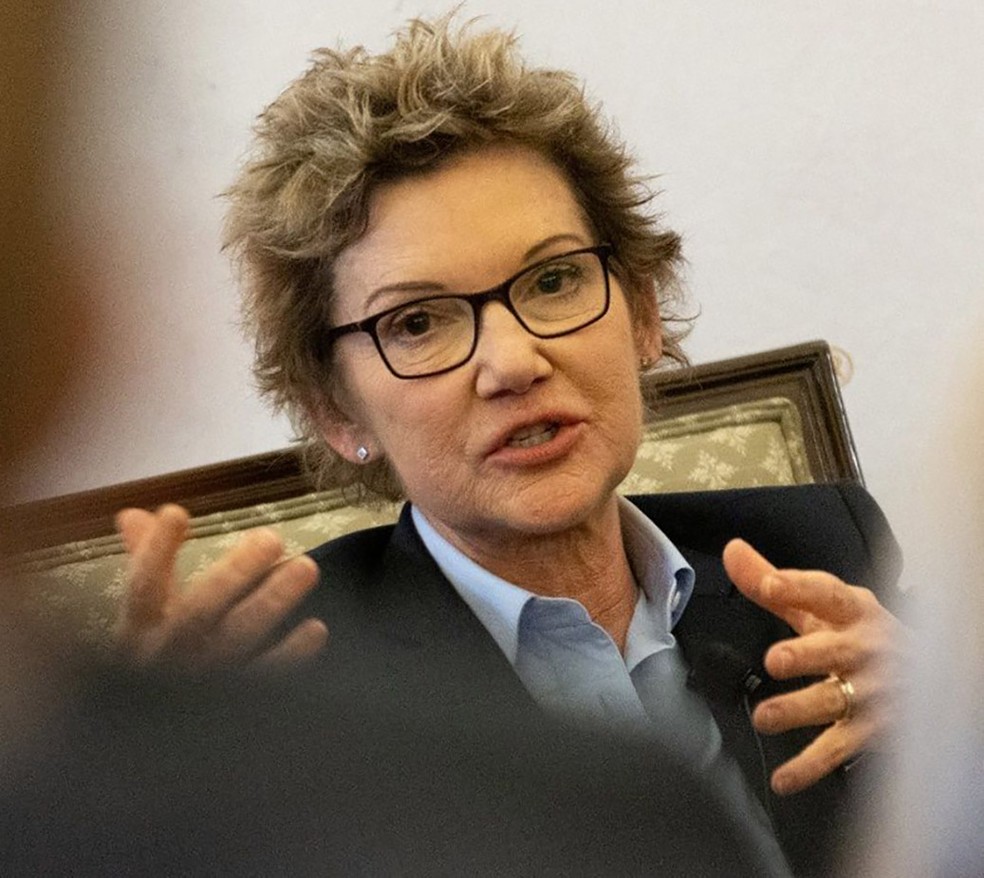 Mary Daly, do Fed de San Francisco: desaceleração da inflação ainda deve ter solavancos nos Estados Unidos — Foto: Bess Adler/Bloomberg