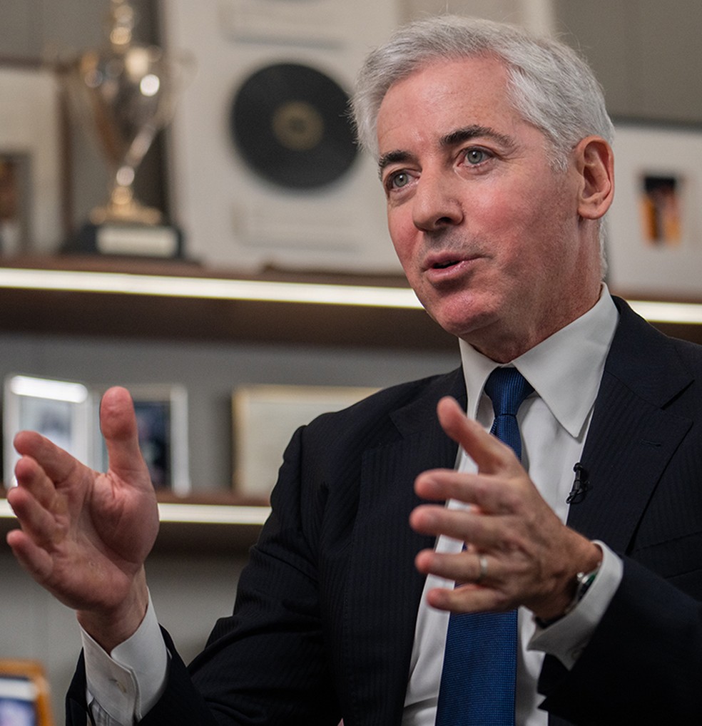 Bill Ackman, da Pershing Square: evento para atrair milhares de investidores — Foto: Jeenah Moon/Bloomberg