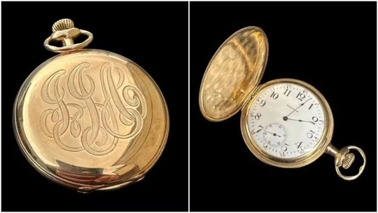 Relógio de ouro do passageiro mais rico do Titanic é vendido por valor recorde de R$ 7,6 milhões