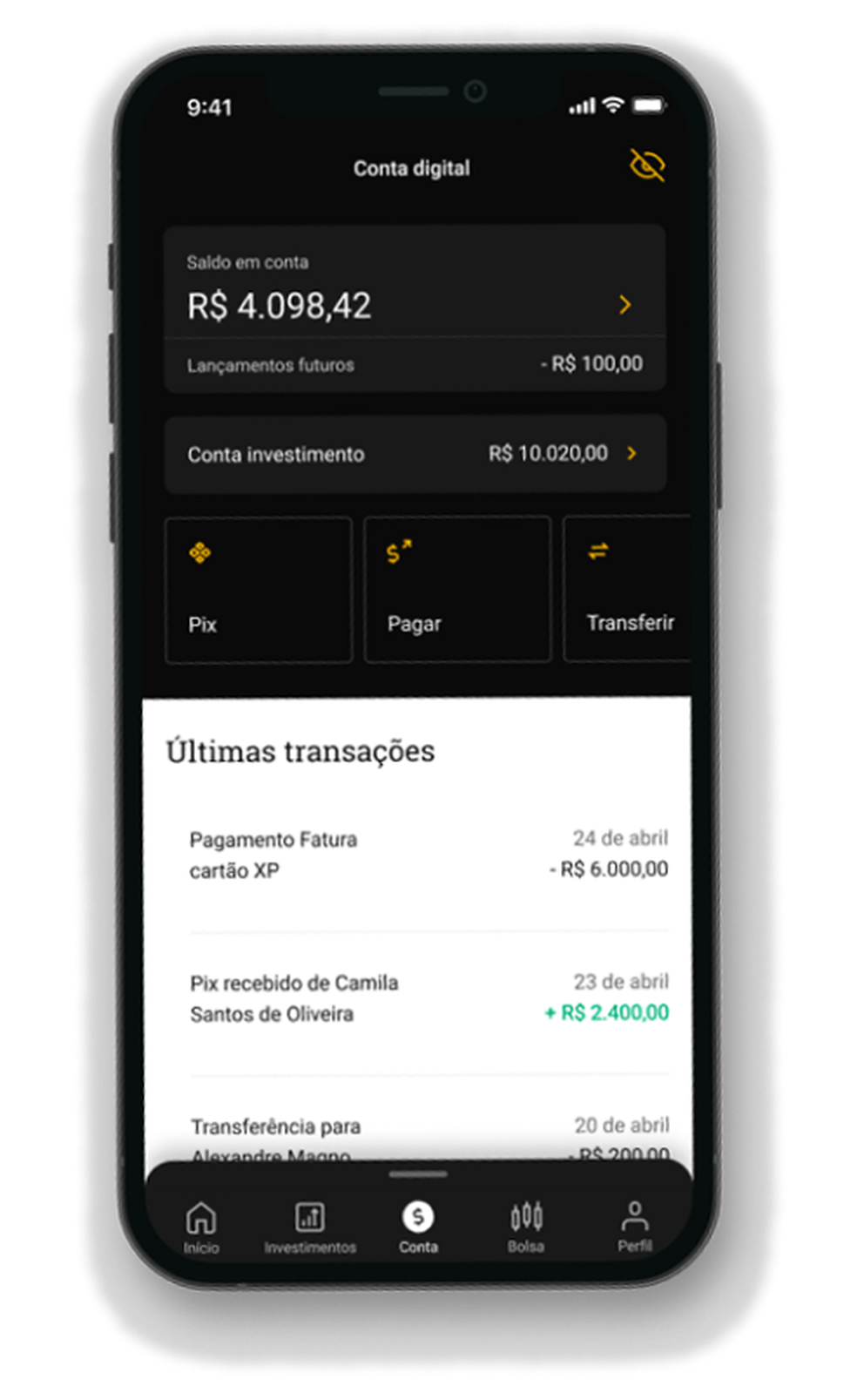 Aplicativo XP Investimentos — Foto: Reprodução/XP Investimentos