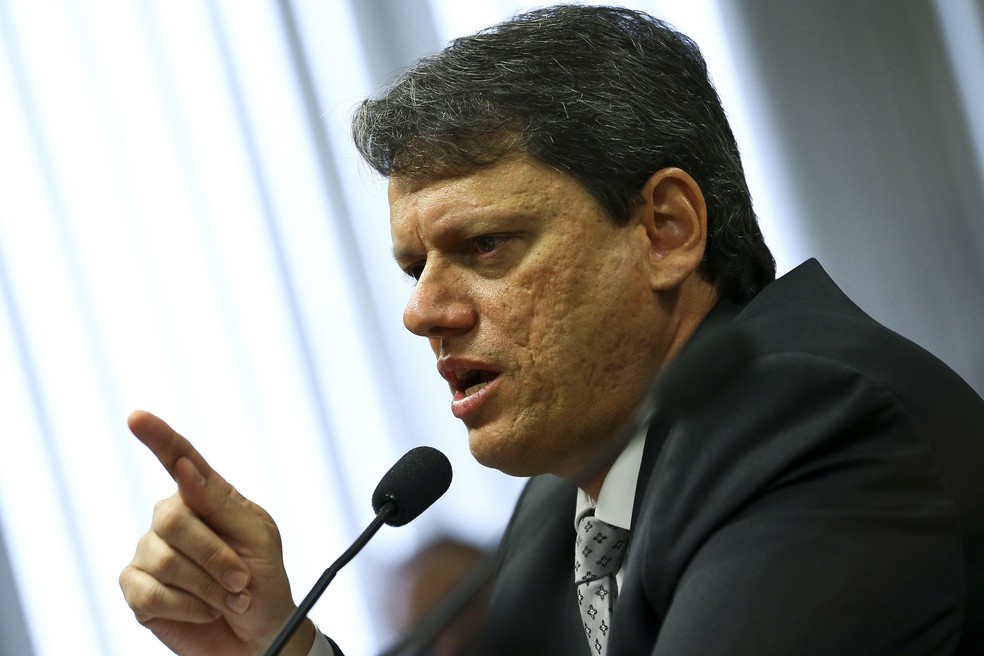 O ministro da Infraestrutura, Tarcísio de Freitas — Foto: Marcelo Camargo/Agência Brasil