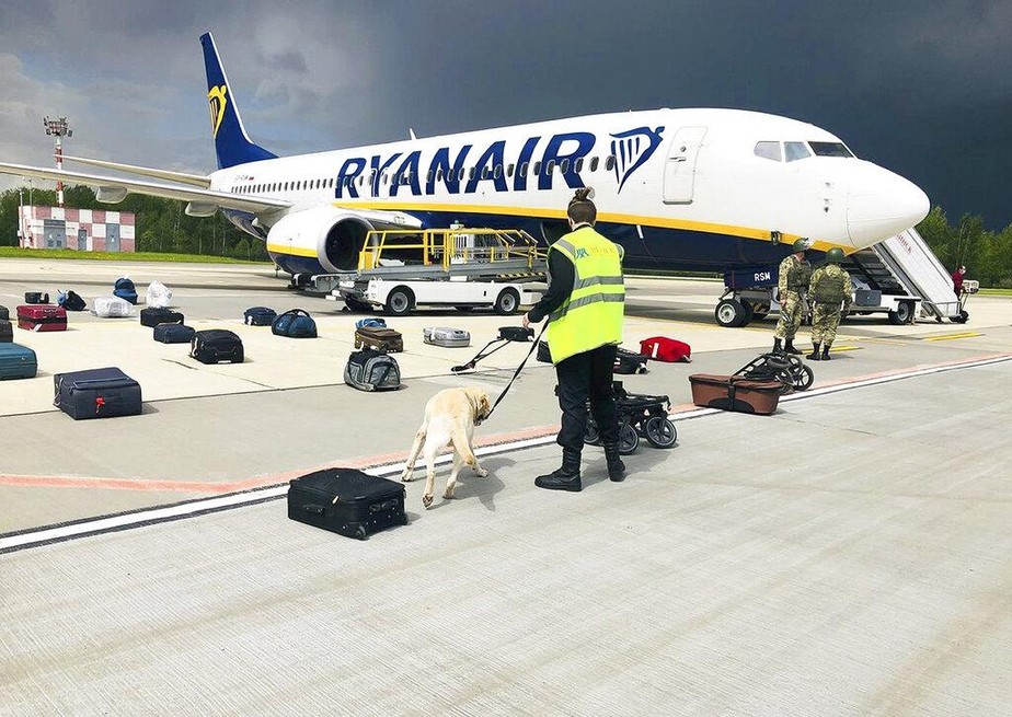 Avião da Ryanair em Minsk