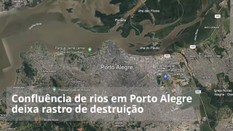 Imagens de satélite mostram como o encontro dos rios levou destruição à cidade de Porto Alegre