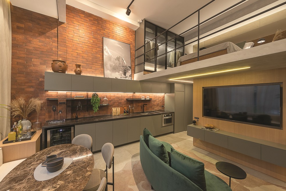 No Cardoso 432, opção de mezanino e pé-direito com mais de 4,3 metros de altura — Foto: GLOBAL REALTY BRASIL/DIVULGAÇÃO