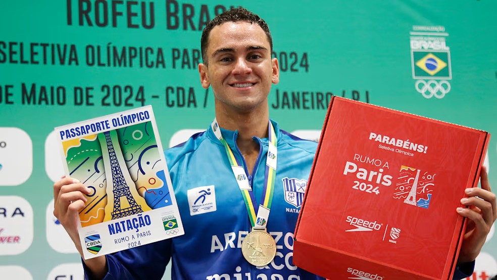 Nick Albiero, atleta de natação do Team Brasil — Foto: Sátiro Sodré/CBDA