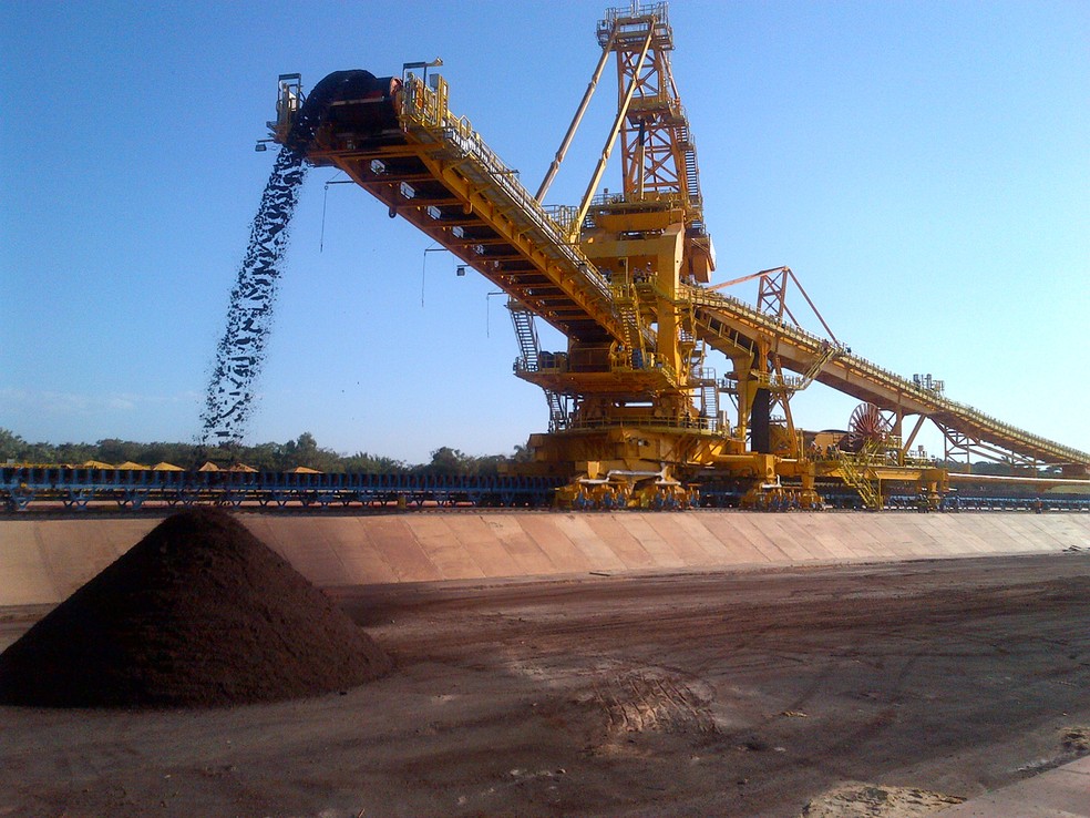 Os preços do minério de ferro deverão ficar entre US$ 100 e US$ 120 a tonelada — Foto: Agência Vale
