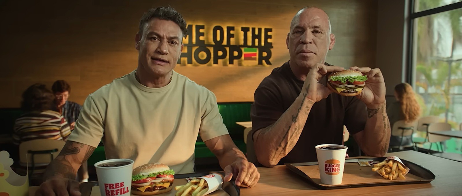 Após briga, Popó e Wanderlei Silva fazem as pazes e viralizam em campanha do BK