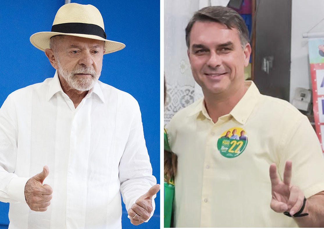 Em manhã de primeiro turno, nem Lula e nem Flávio aparecem nas redes sociais
