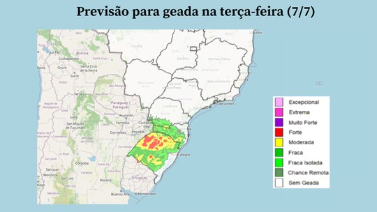 Geada atinge o Sul do país nesta terça-feira; veja a previsão Geada atinge o Sul do país nesta terça-feira; veja a previsão