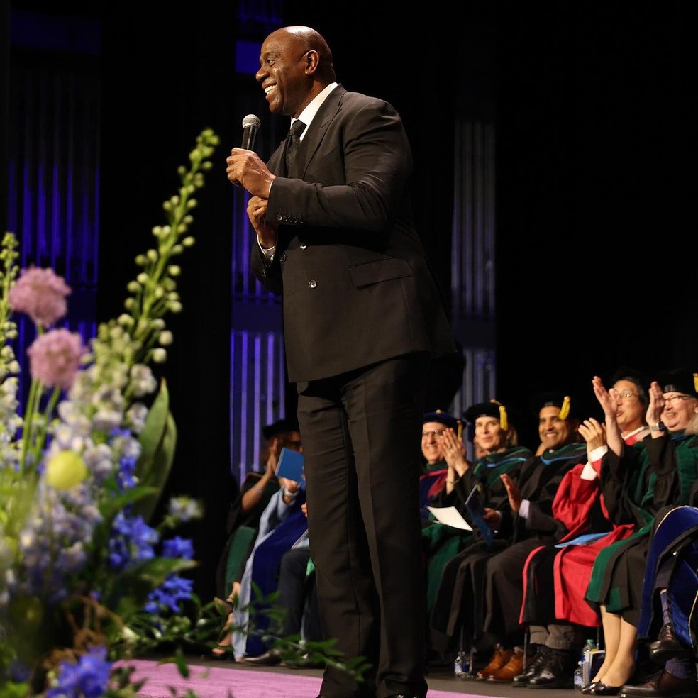 Magic Johnson, ex-atleta de basquete — Foto: Reprodução/Instagram