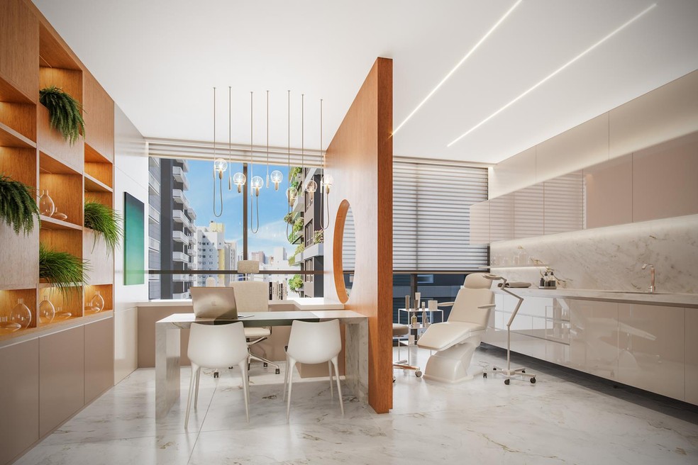 Consultório médico no complexo Bioos, na capital paranaense — Foto: GRUPO LAGUNA/DIVULGAÇÃO