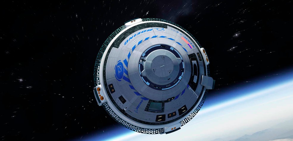 A espaçonave Starliner, da Boeing — Foto: Reprodução/Boeing