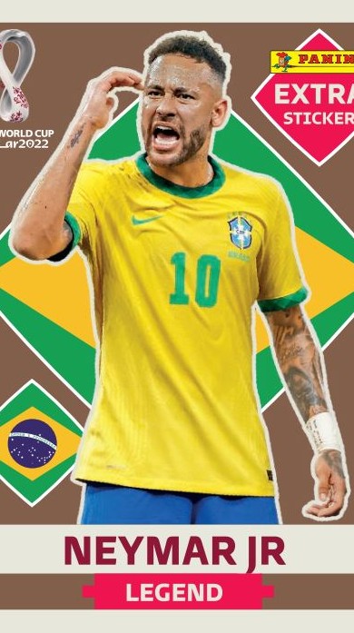 Figurinha Extra do Neymar Jr. Bronze Legend da Copa do Mundo do Qatar 2022  - Item de Coleção Original Panini