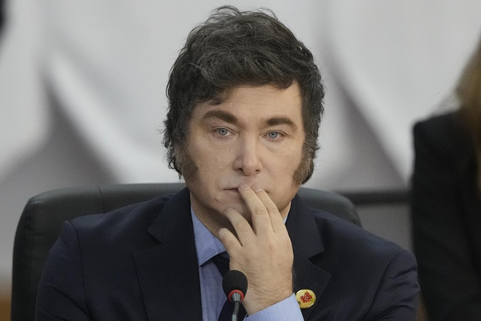 Javier Milei — Foto: Eraldo Peres/AP