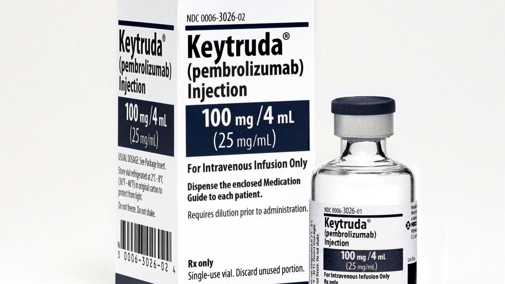 Versão injetável do Keytruda, da Merck, medicamento contra câncer — Foto: Reprodução/Merck