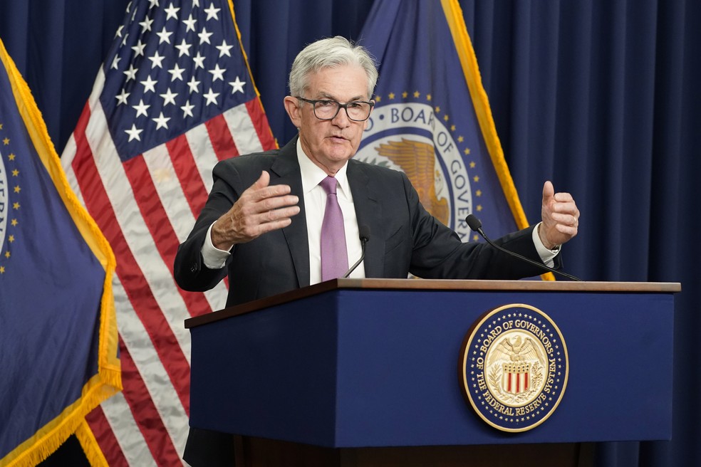 Jerome Powell, presidente do Federal Reserve — Foto: Manuel Balce Ceneta/AP
