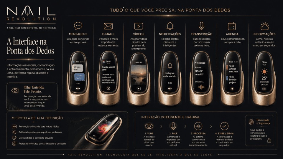 Empreendedor brasileiro cria unha postiça com tela e tecnologia integrada - QTU Questões do Universo
