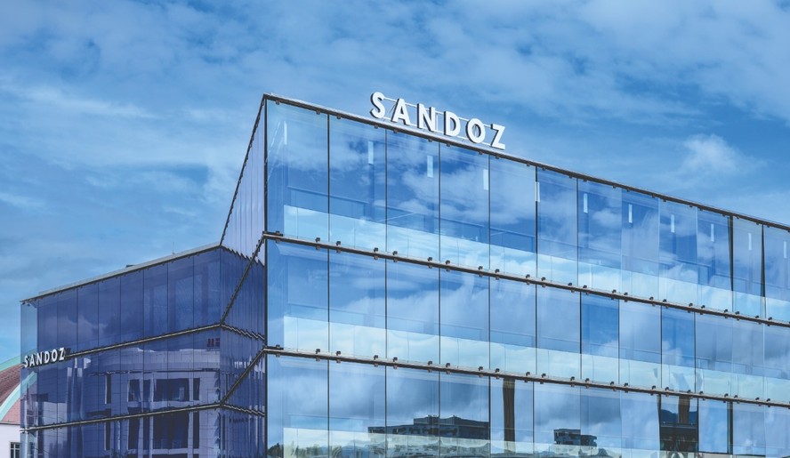 Fachada de sede da farmacêutica Sandoz