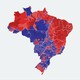 O mapa da votação presidencial no 2° turno